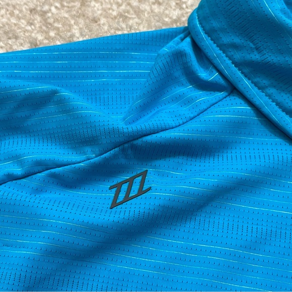 Zyia Active Polo Shirt Mens Medium Blue Golf Outdoor Breathable Casual Stretch - Picture 5 of 9